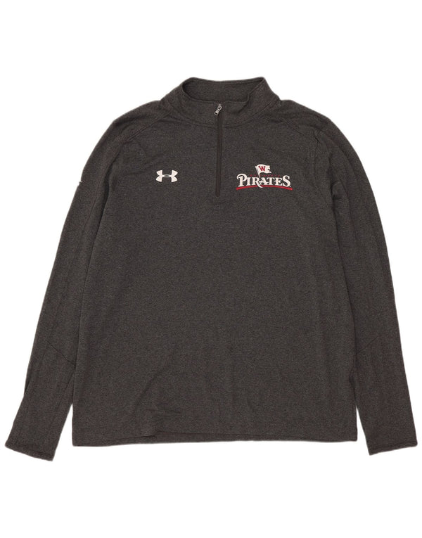 Under Armour Mens Pirates Graphic Pullover Treino Top Grande Cinza