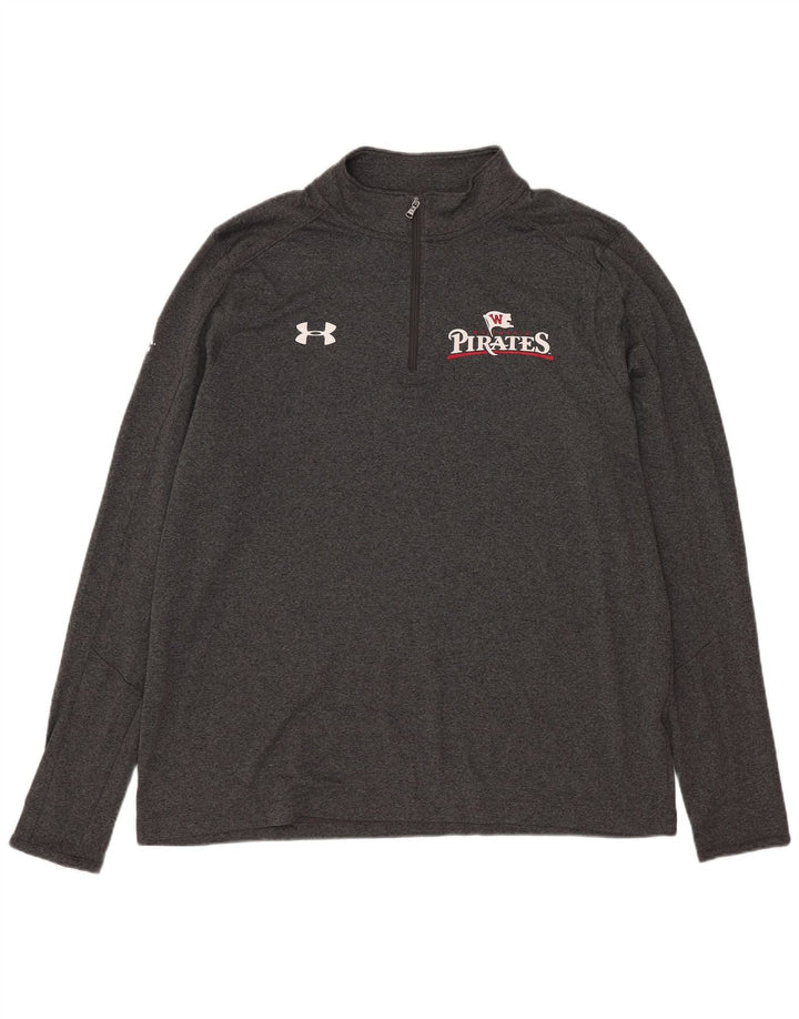 Under Armour Mens Pirates Graphic Pullover Treino Top Grande Cinza