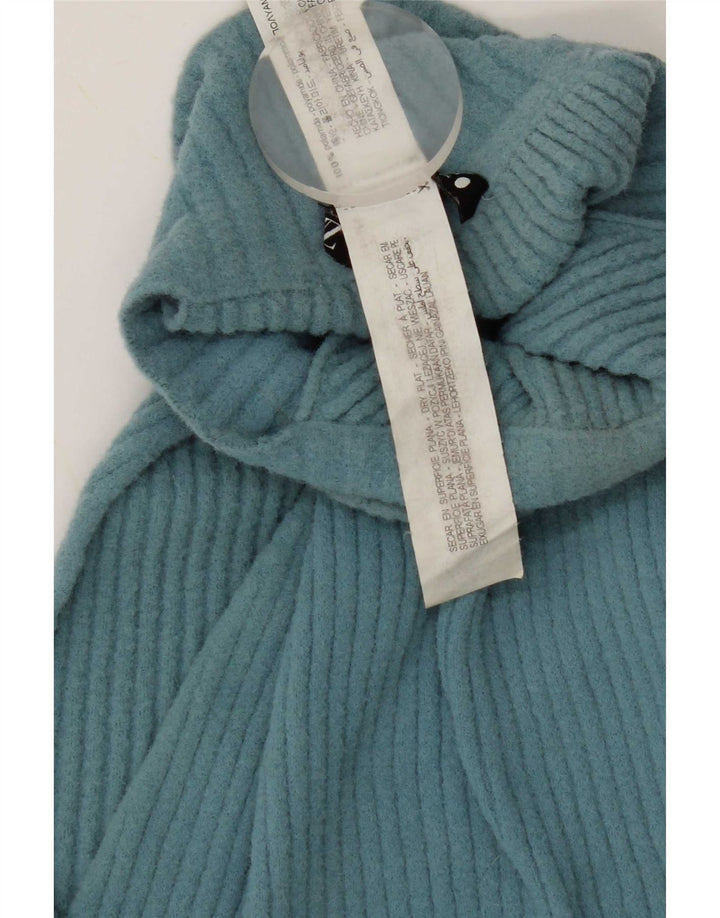 Vestido Maxi Halter Zara Feminino Reino Unido 12 Nylon Azul Médio
