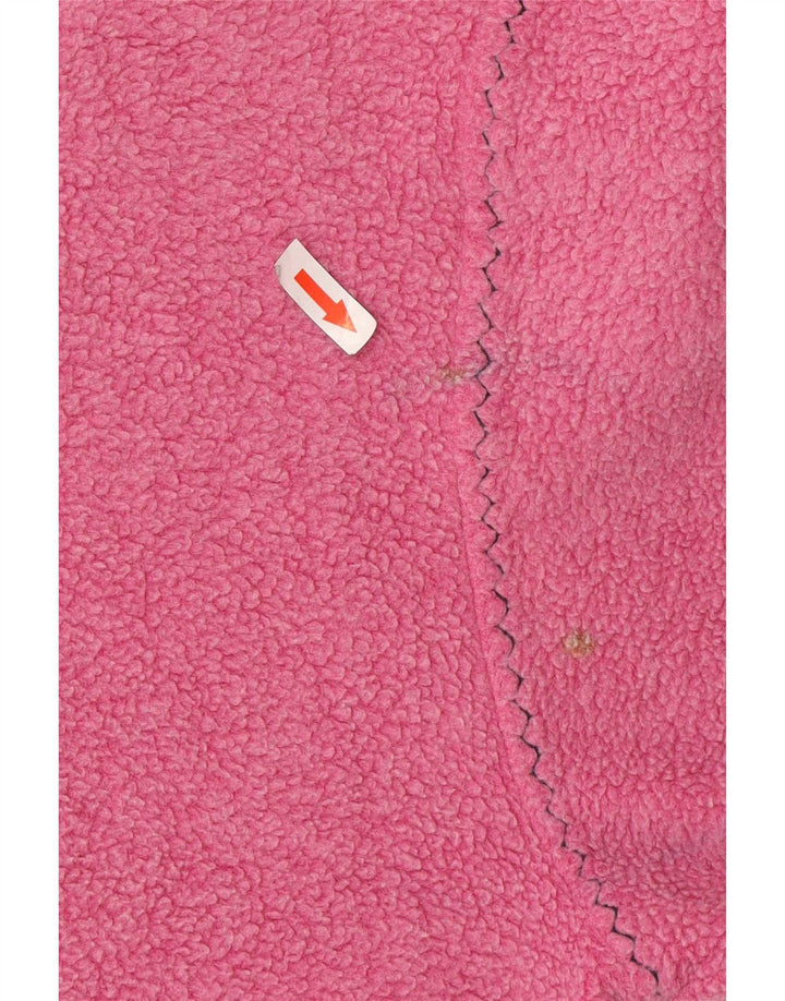 Suéter de lã masculino Brugi com zíper e gola pequena em poliéster rosa