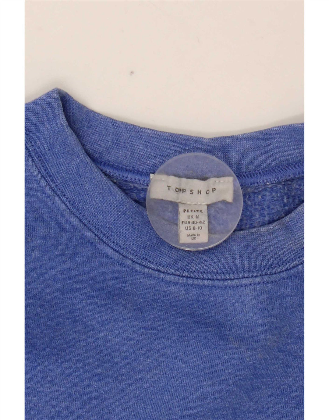 Topshop moletom feminino jumper UK 12 azul médio