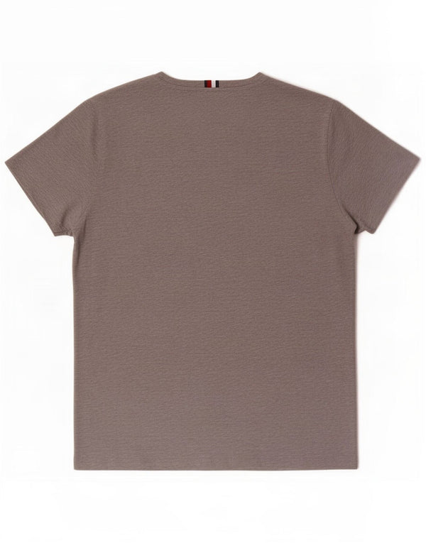 Camiseta masculina Tommy Hilfiger com estampa gráfica cinza médio algodão