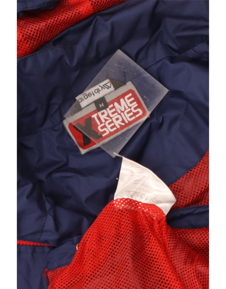 Jaqueta de chuva encapuçado masculina seca Target UK 38 poliéster azul marinho médio