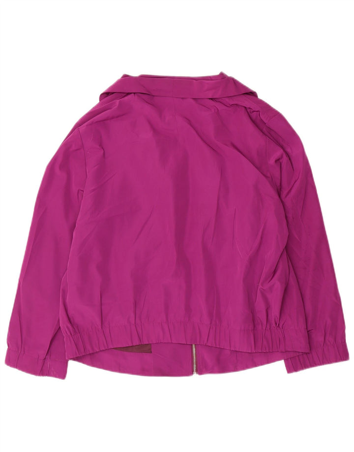 Jaqueta bomber feminina Calvin Klein manga 3/4 Reino Unido 16 grande roxo poliéster