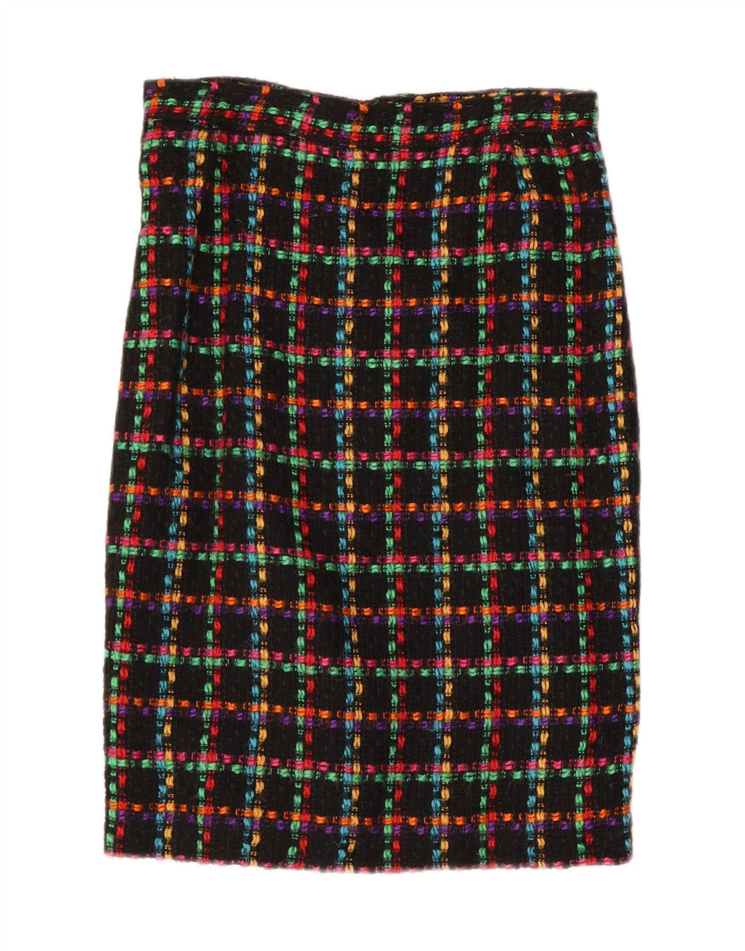 Conjunto de saia feminina de 2 peças NADIA Reino Unido 14 médio W28 xadrez multicolorido