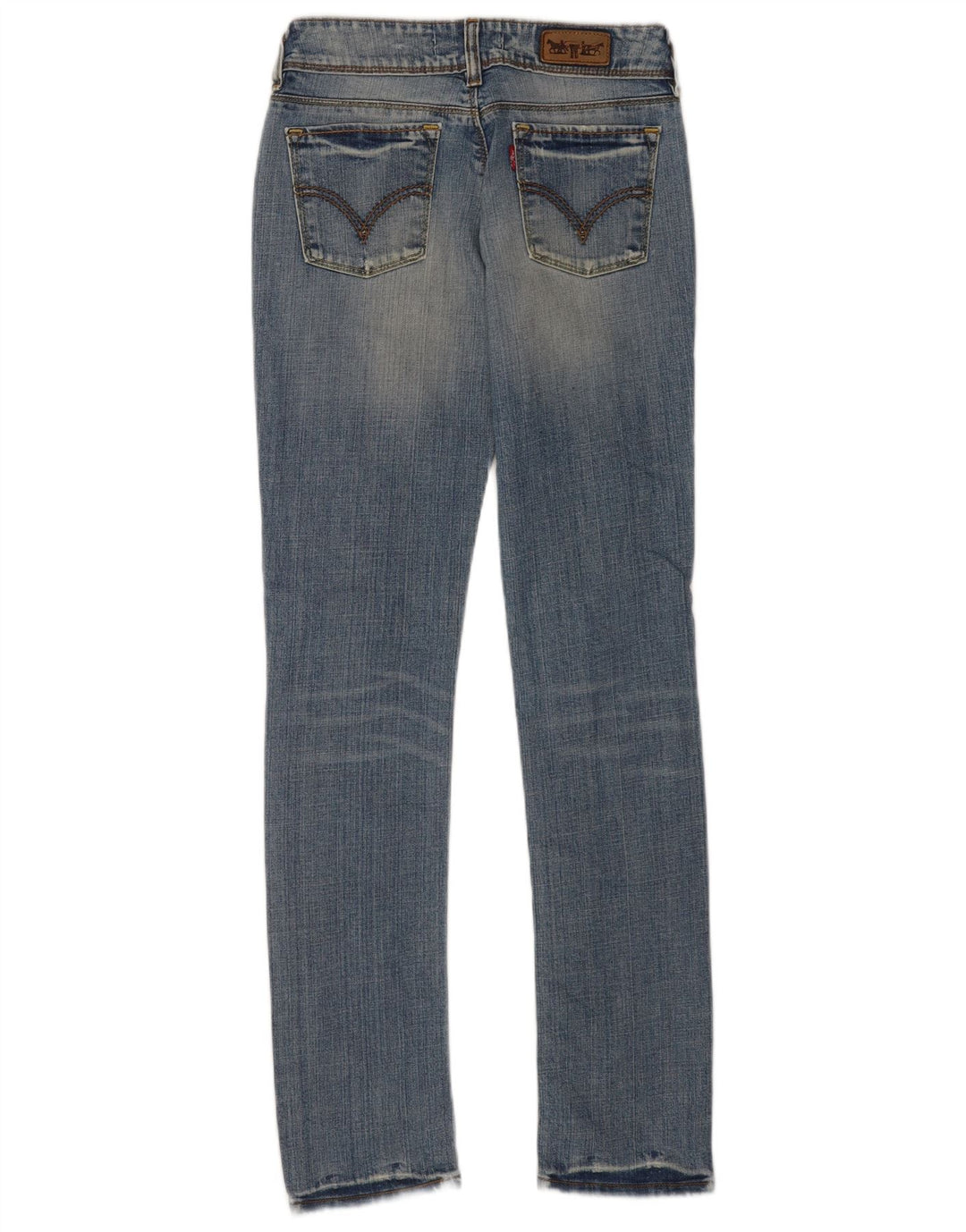 Calça jeans feminina Levi's 571 Slim W28 L34 azul algodão