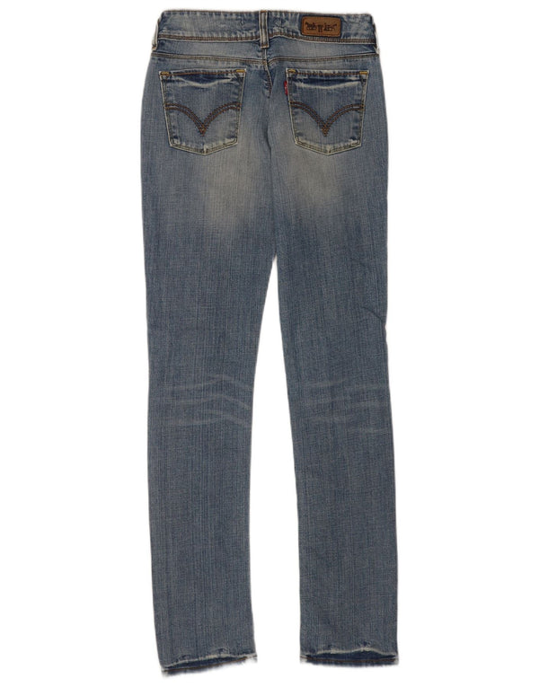 Calça jeans feminina Levi's 571 Slim W28 L34 azul algodão