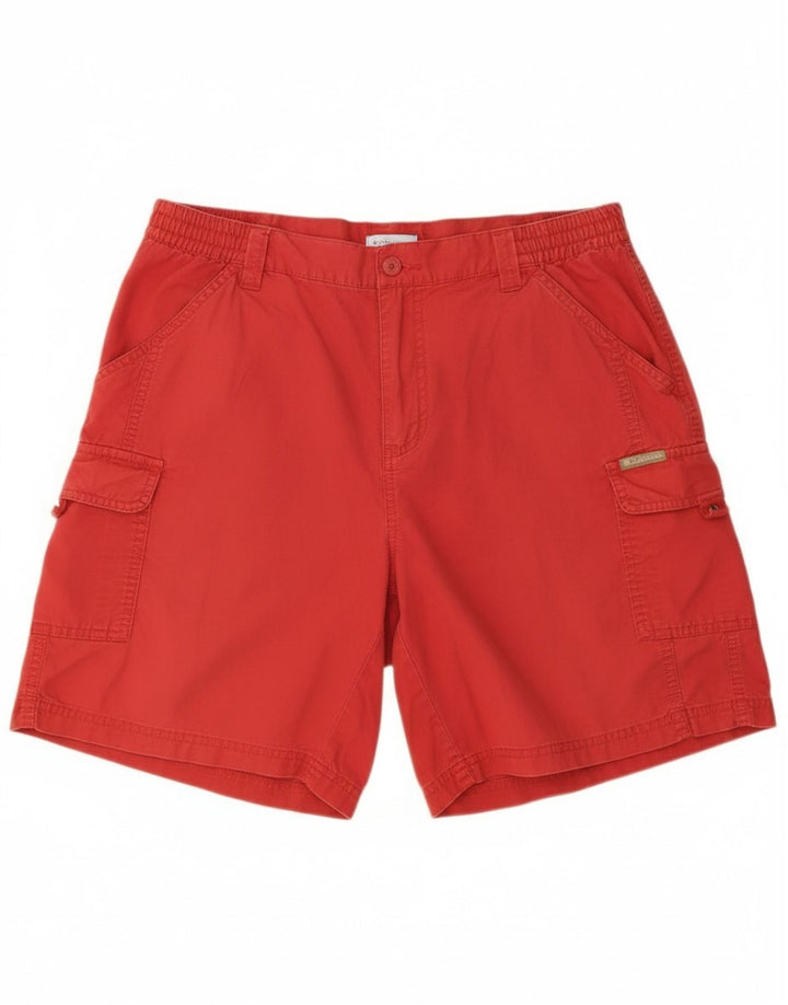 Columbia Womens Cargo Shorts Grande W36 Algodão Vermelho