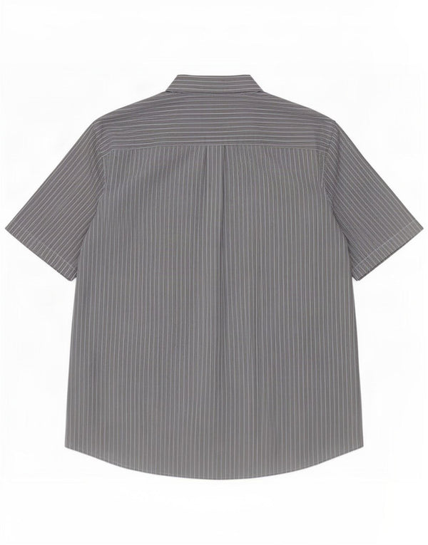 Camisa masculina de manga curta Dockers XL algodão listrado azul