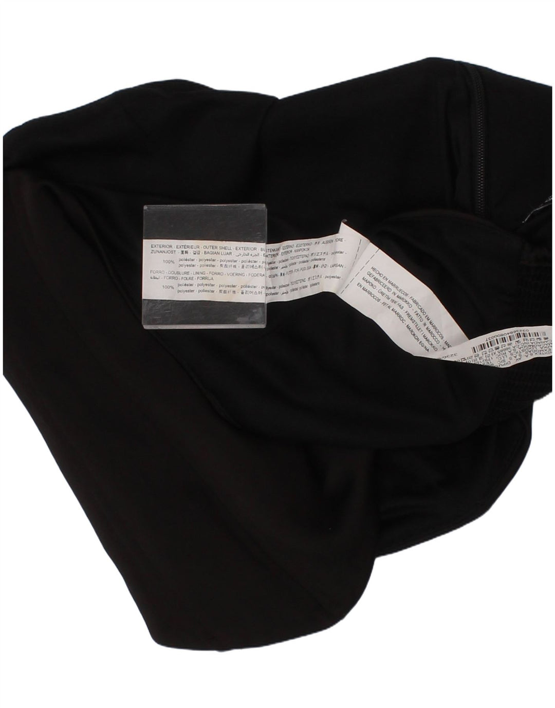 Zara Womens Crop Corset Top Médio Poliéster Preto