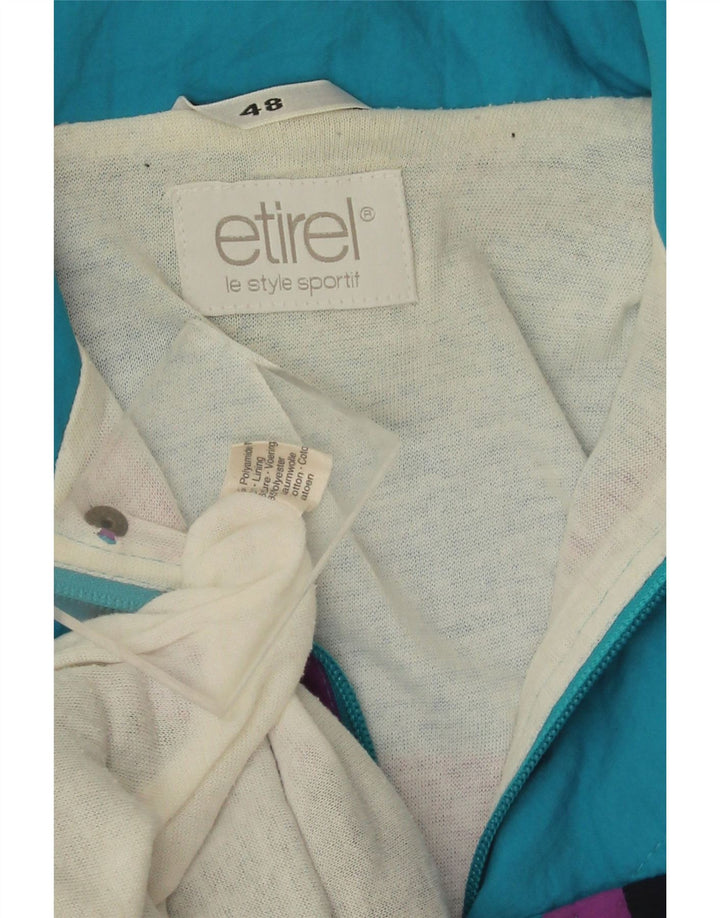 Jaqueta bomber masculina Etirel IT 48 poliamida colorblock azul médio
