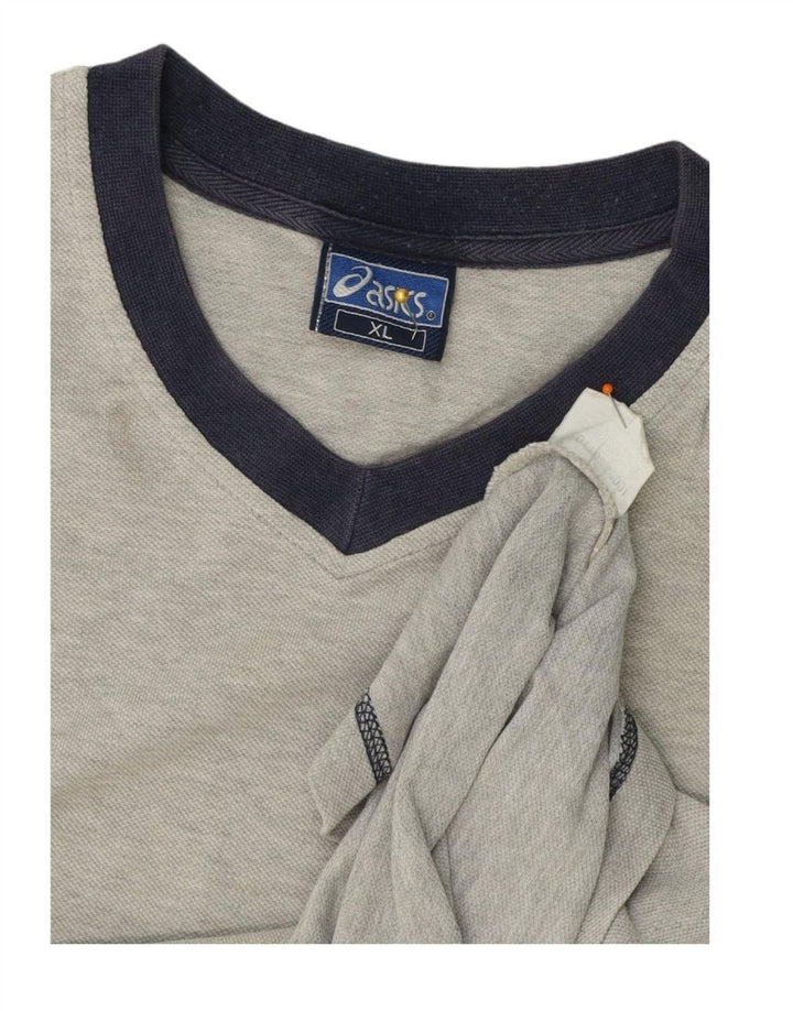 Camiseta ASICS Menino 11-12 Anos XL Cinza Algodão