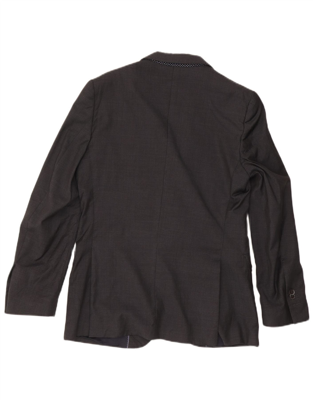 Jaqueta Blazer Masculina Massimo Dutti com 2 Botões EU 48 Acetato Cinza Médio