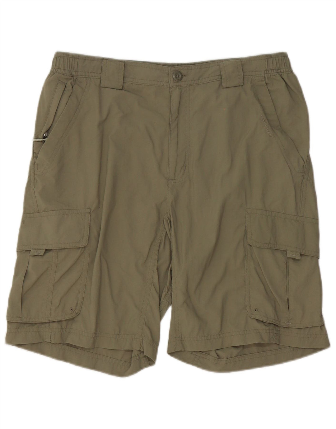 COLUMBIA Masculino Titanium Cargo Shorts Médio W32 Cáqui Nylon