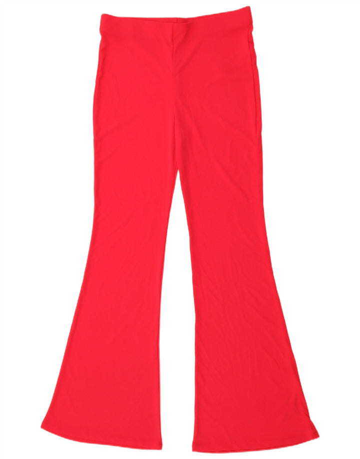 Zara Calça Feminina Flare Casual Grande W30 L32 Poliéster Rosa