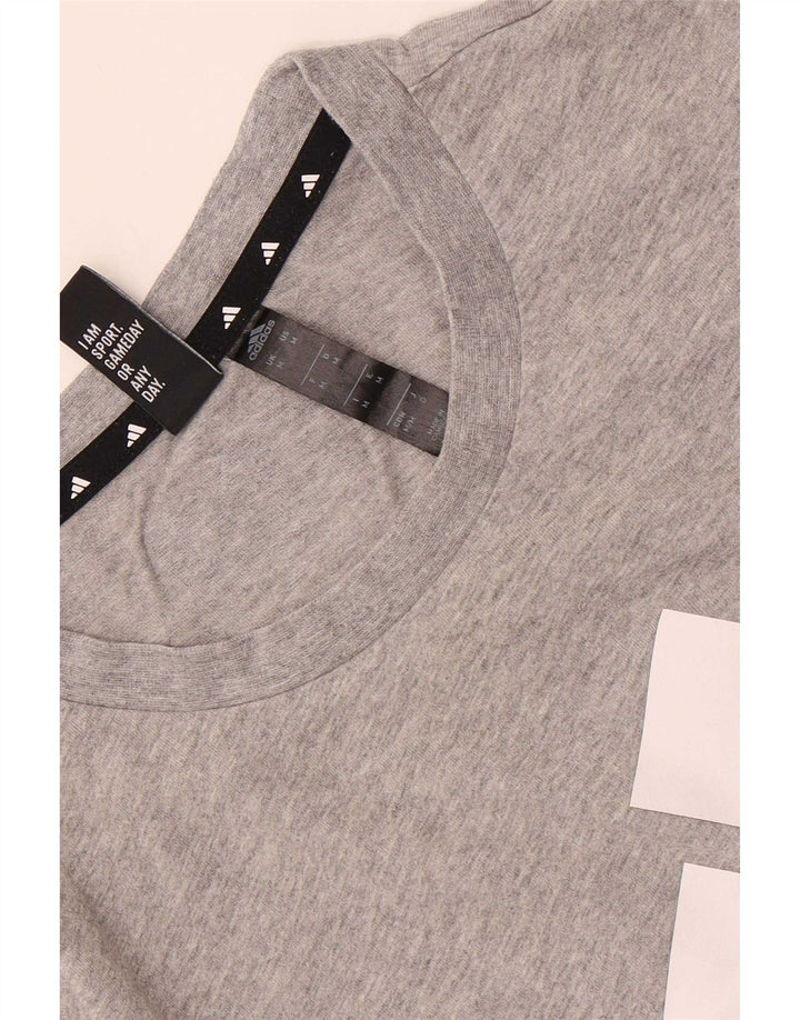 Camiseta Adidas Masculina Graphic Top Cinza Médio