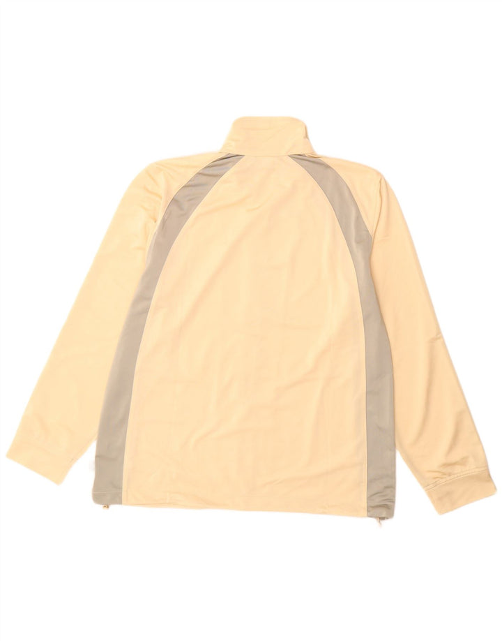 Diadora Womens Tracksuit Top Jacket UK 18 XL Beige Colourblock Poliéster