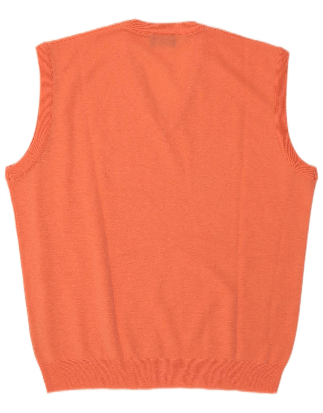 Colete masculino vintage regata grande de lã laranja
