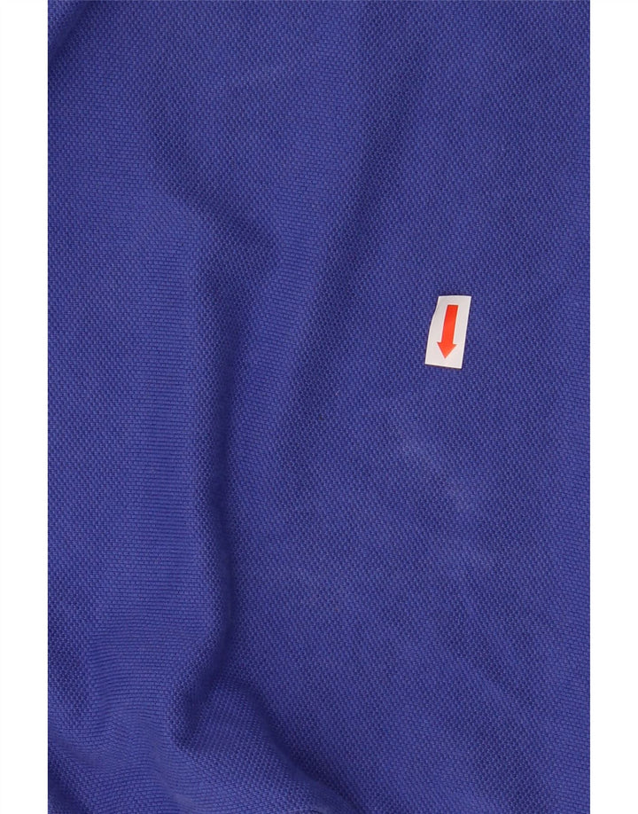 Camisa polo masculina TOMMY HILFIGER pequena azul algodão
