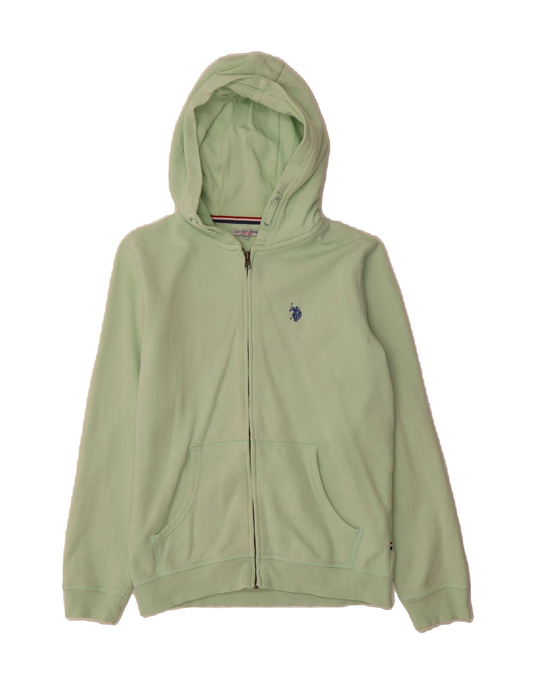 U.S. POLO ASSN. Boys Zip Hoodie Sweater 12-13 Years Green Vintage U.S. Polo Assn. and Second-Hand U.S. Polo Assn. from Messina Hembry 