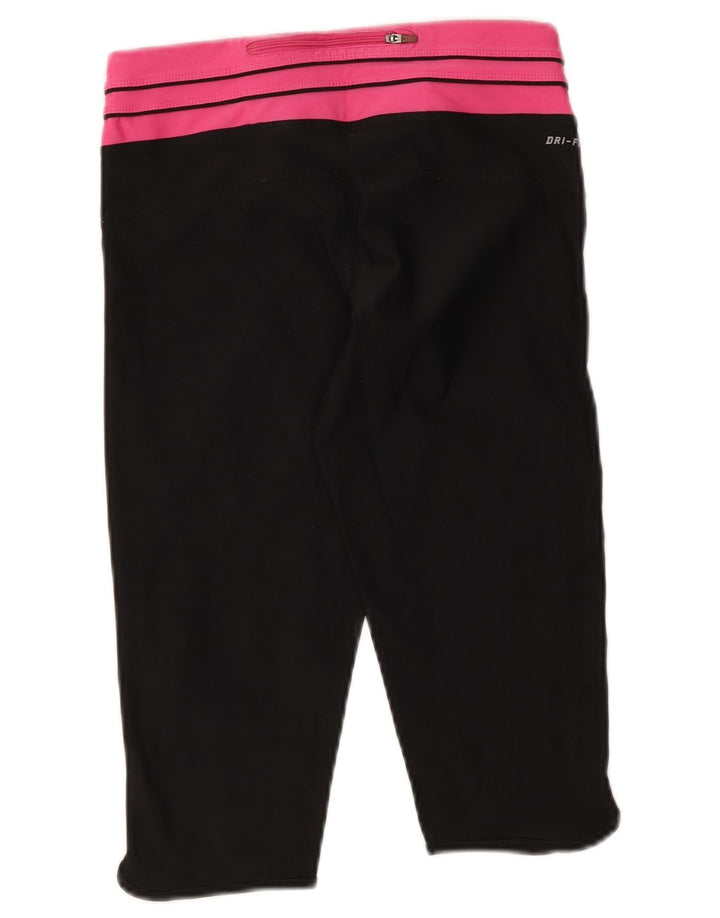 Leggings Nike Dri Fit Capri UK 8 Pequeno Preto Colorblock
