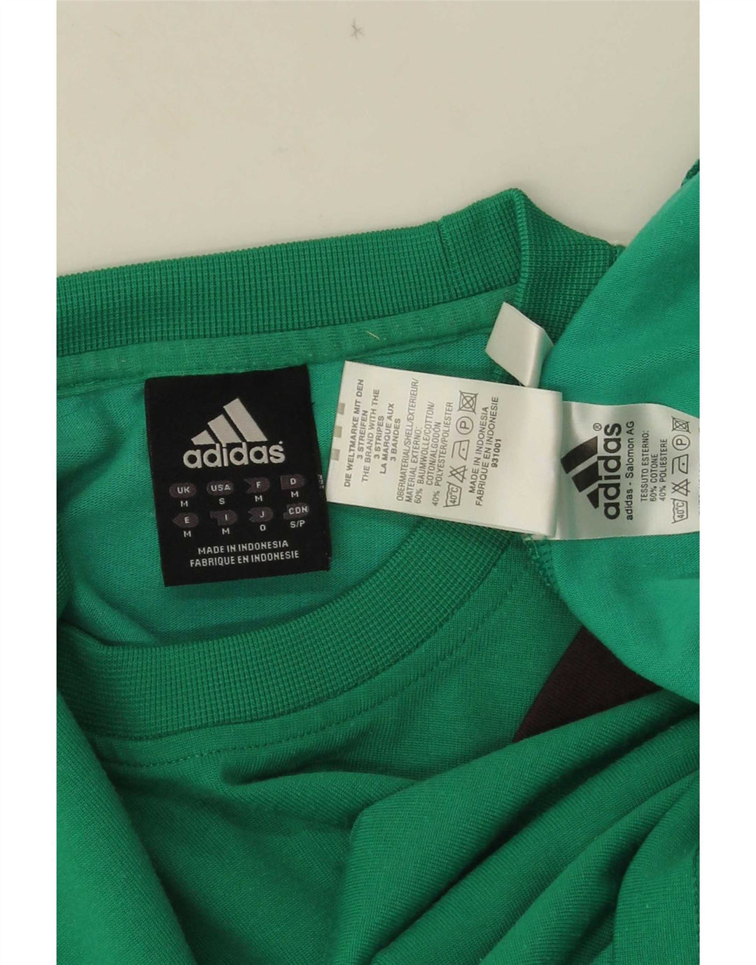 Camiseta masculina Adidas Top médio verde colorblock algodão