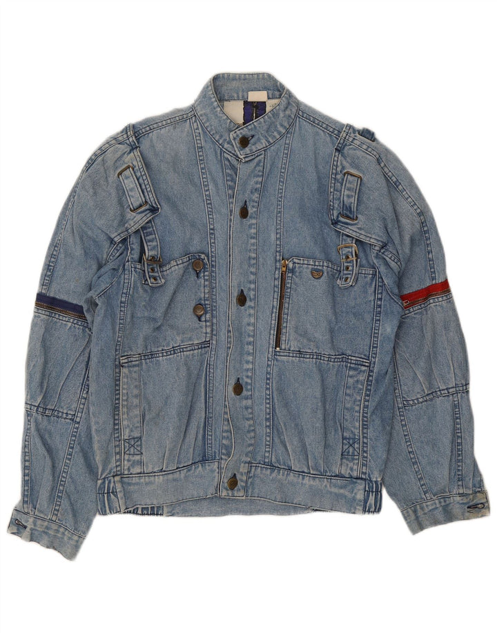 Jaqueta jeans masculina POP 84 UK 36 pequena azul