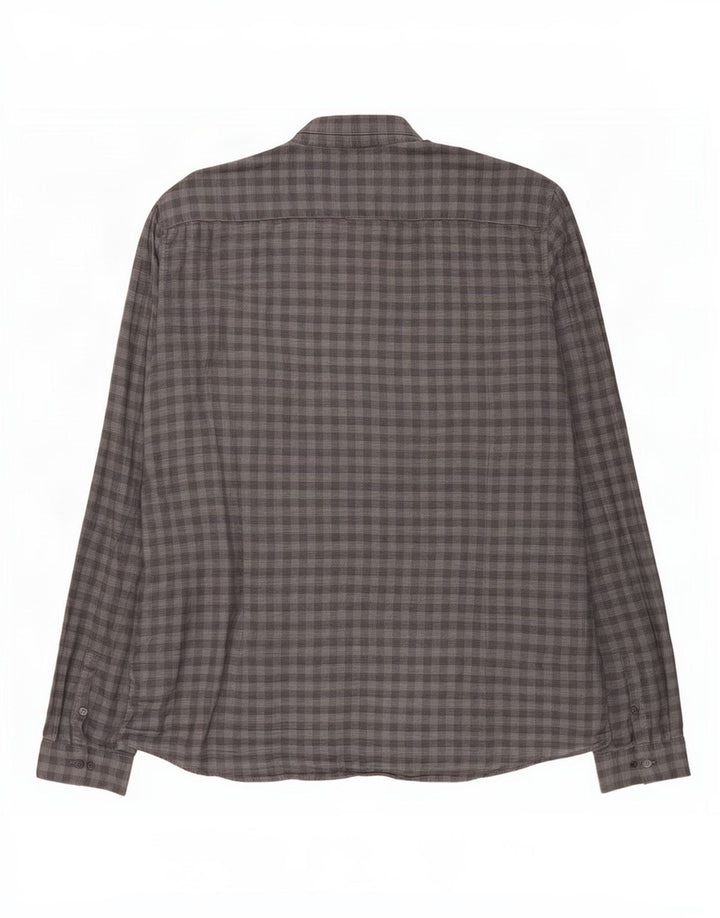 Camisa masculina Slim Fit Calvin Klein 2XL algodão guingão cinza