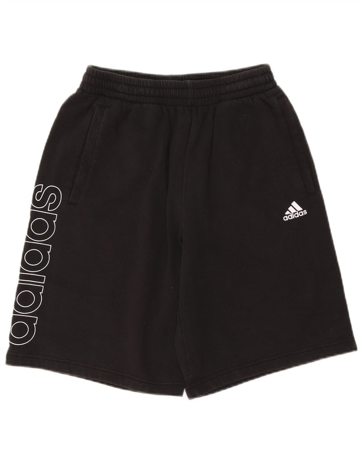 Shorts esportivos gráficos masculinos Adidas pequeno algodão preto