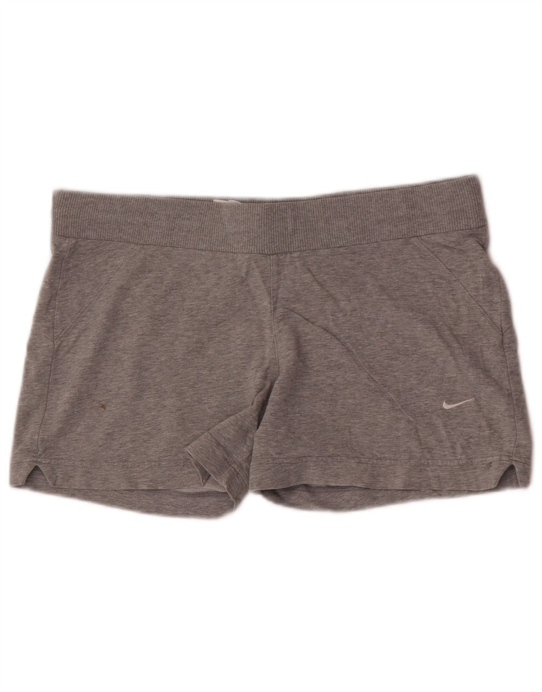 Shorts esportivos femininos Nike UK 12/14 cinza médio algodão