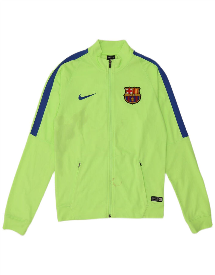 Nike Mens FCB Tracksuit Top Jacket Pequeno Verde Colorblock Poliéster