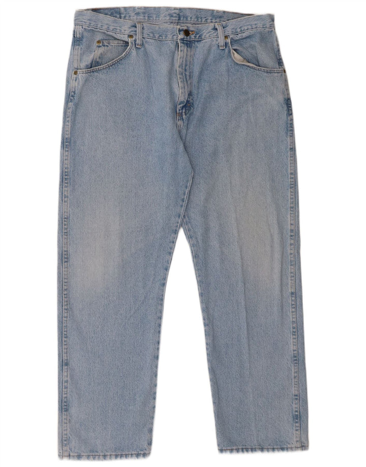 Wrangler masculino regular fit jeans reto W38 L29 algodão azul