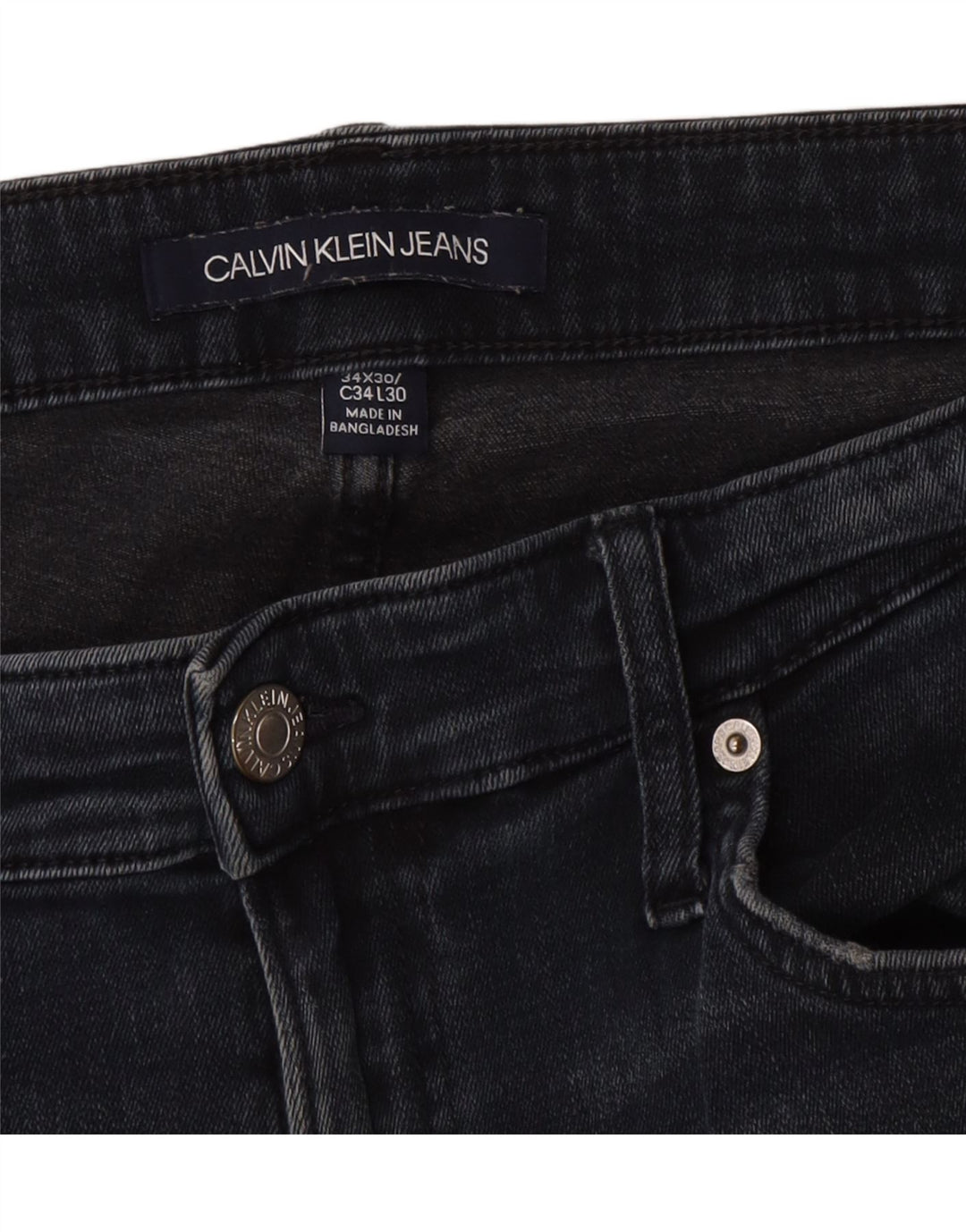 Calvin Klein Mens Jeans Slim W34 L30 Azul Marinho