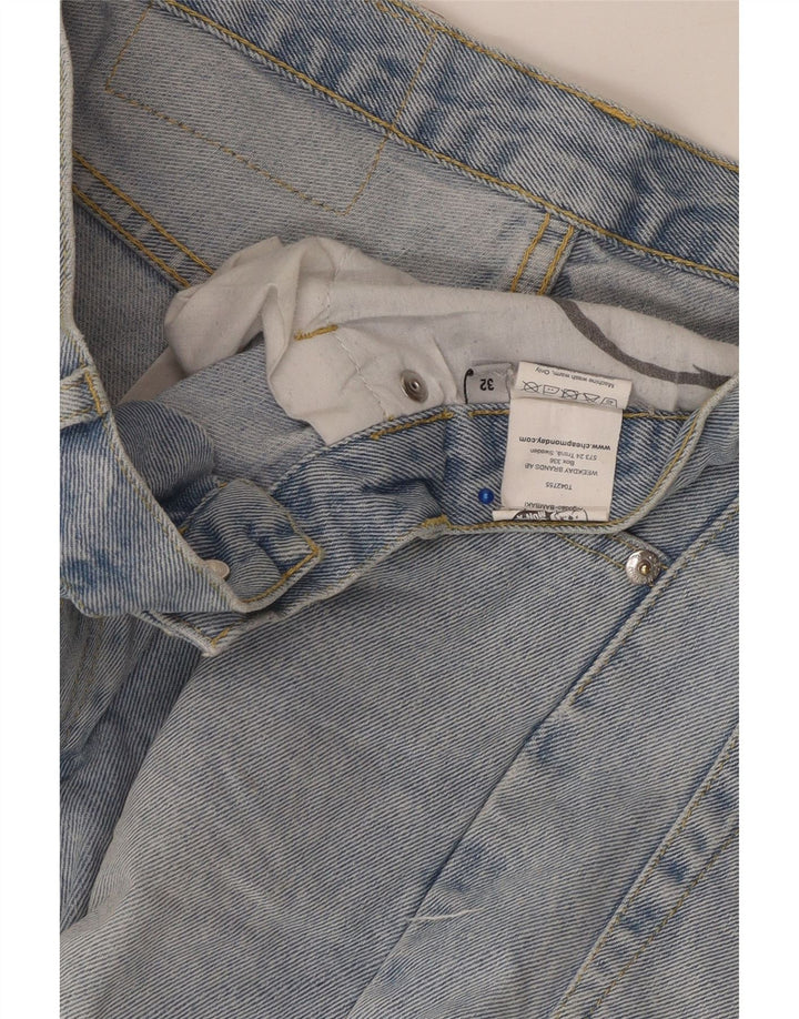 Shorts jeans masculino CHEAP MONDAY W32 algodão azul médio