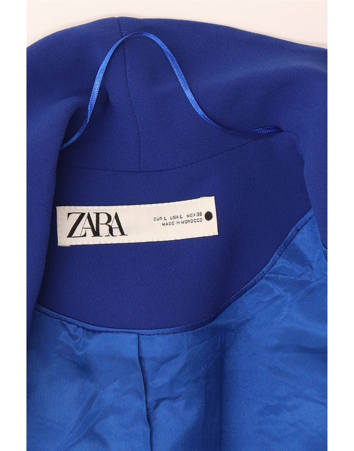 Jaqueta blazer masculina Zara com 1 botão UK 40 Viscose azul grande