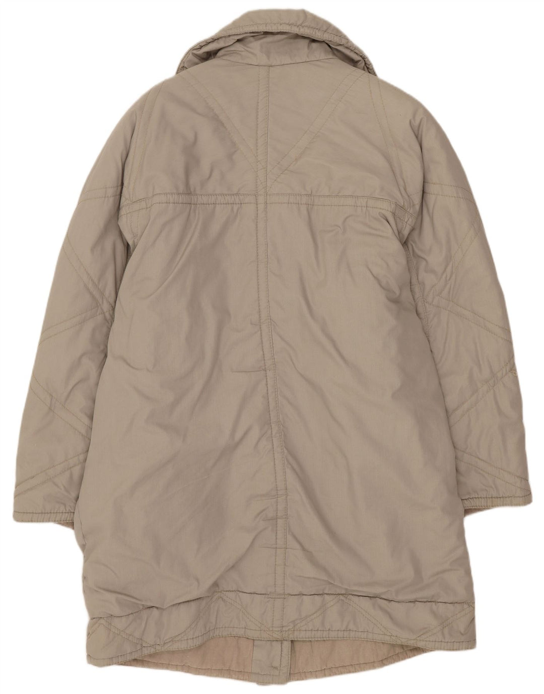 Sobretudo oversized feminino vintage EU 40 poliéster bege médio