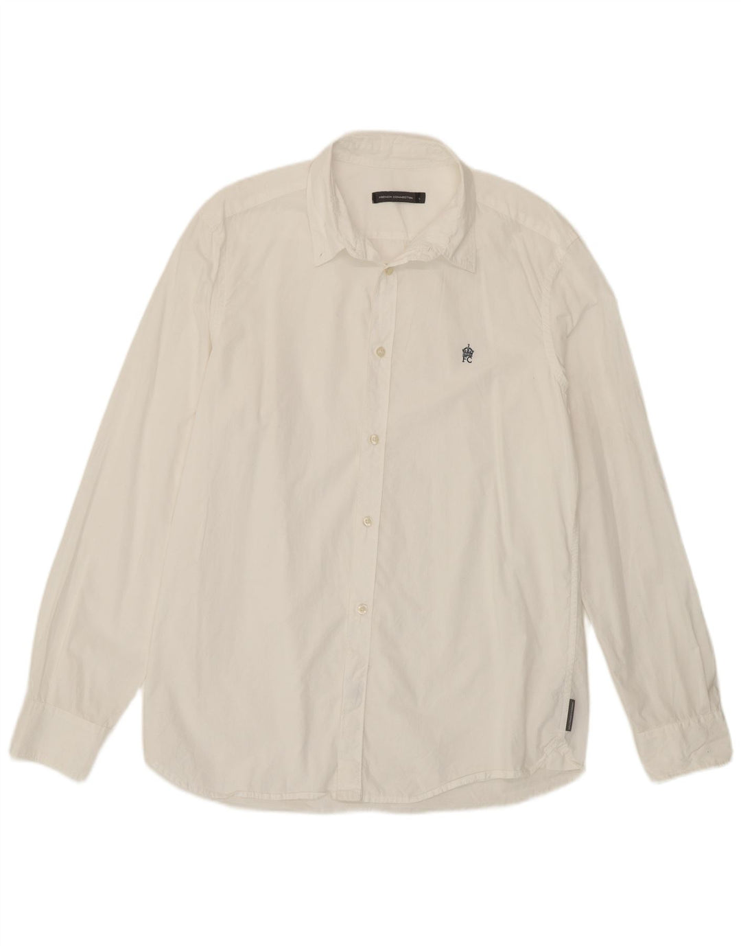 Camisa masculina French Connection grande algodão branco