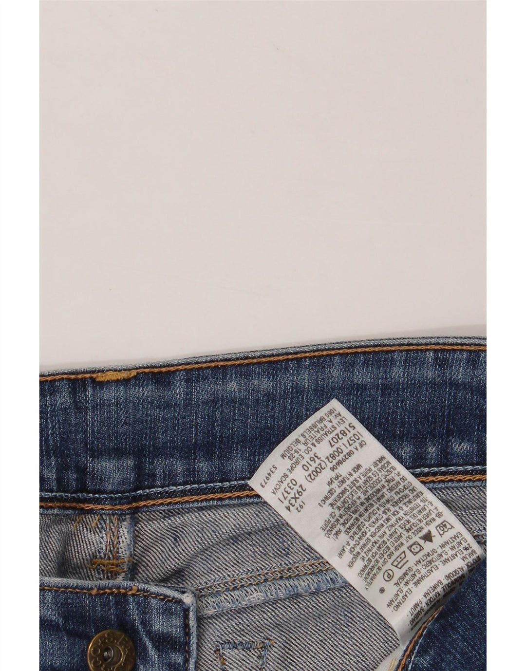 LEVI'S Womens Crop Straight Jeans  W29 L26 Blue Cotton Vintage Levi's and Second-Hand Levi's from Messina Hembry 