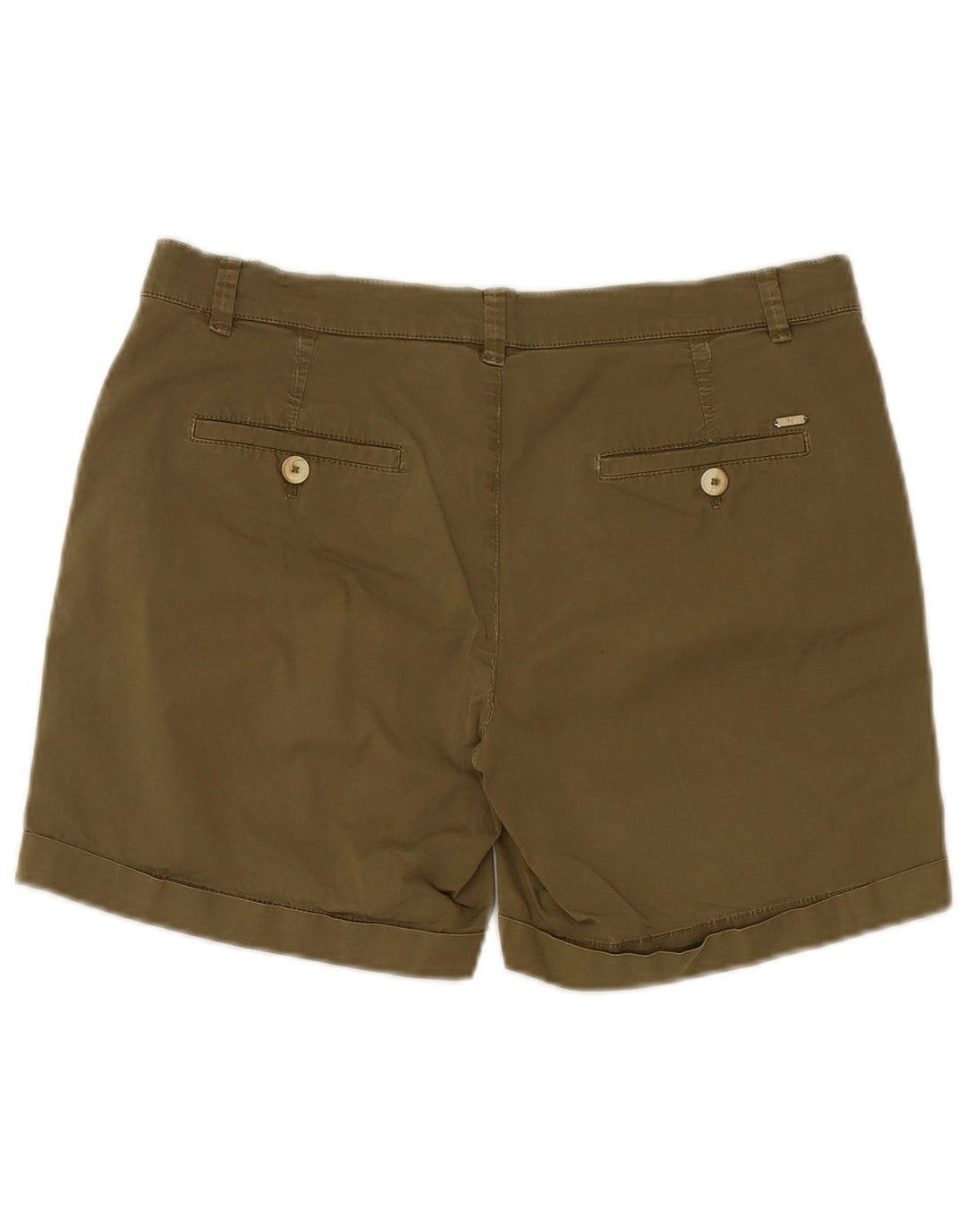 Shorts Chino Feminino Massimo Dutti EU 38 Pequeno W28 Caqui