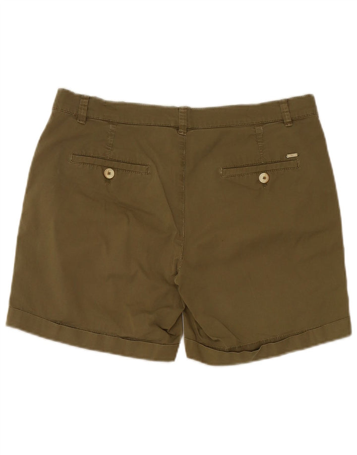 Shorts Chino Feminino Massimo Dutti EU 38 Pequeno W28 Caqui