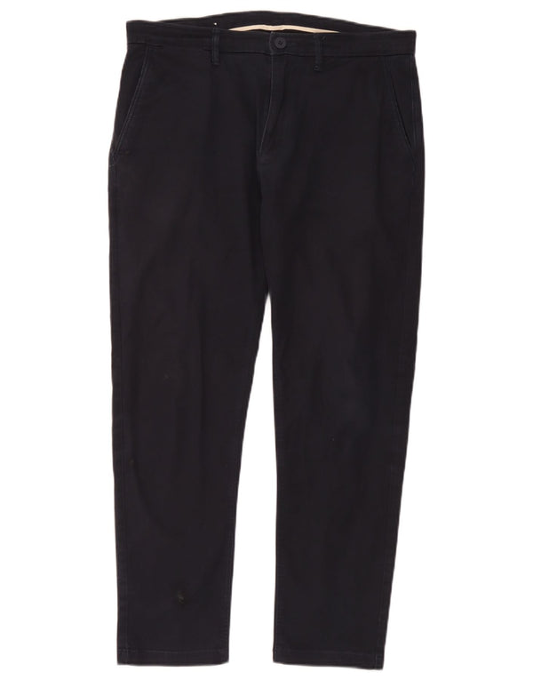 Zara Mens Slim Chino Calças EU 42 Grande W32 L28 Azul Marinho