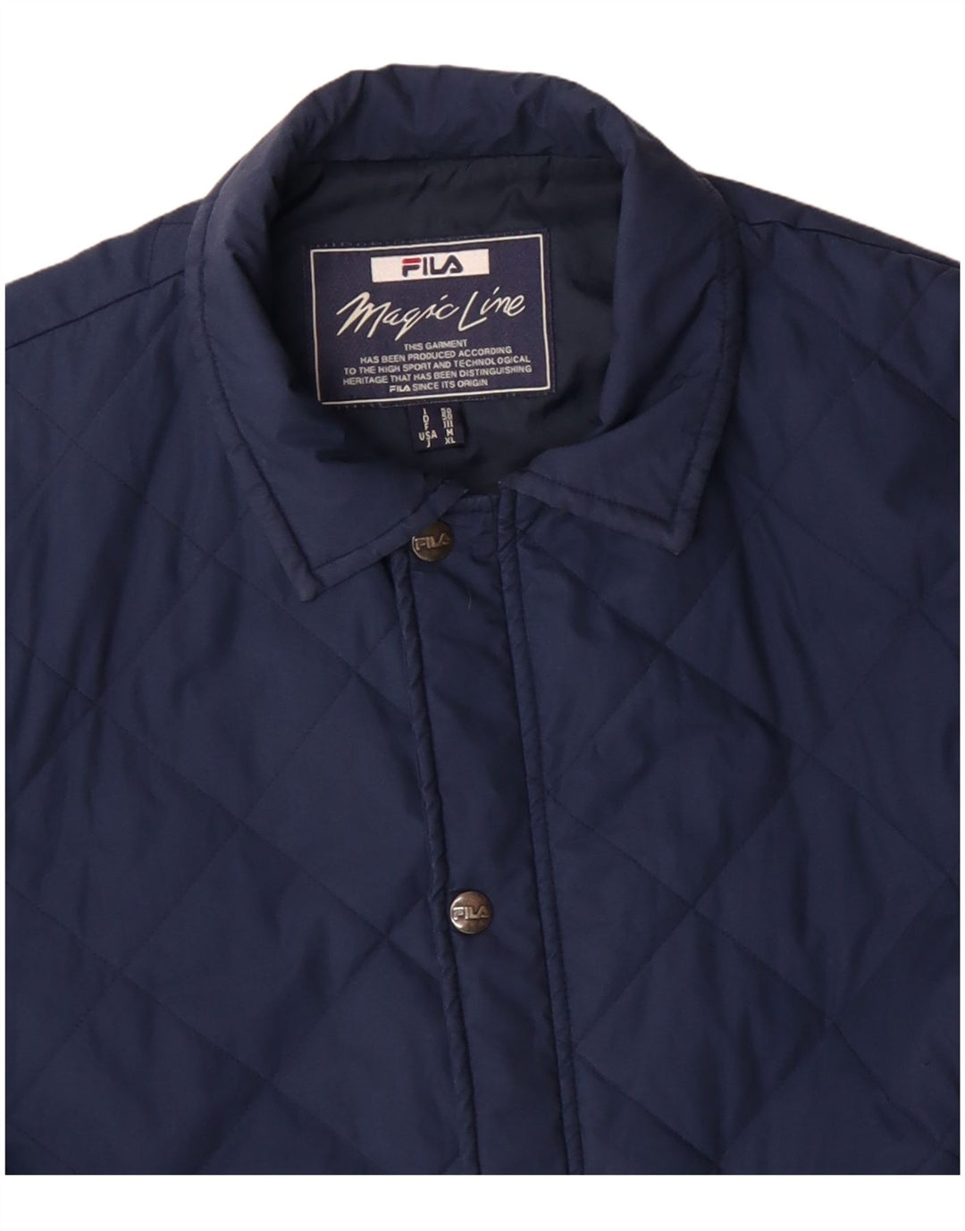 Jaqueta acolchoada masculina Fila XL azul marinho