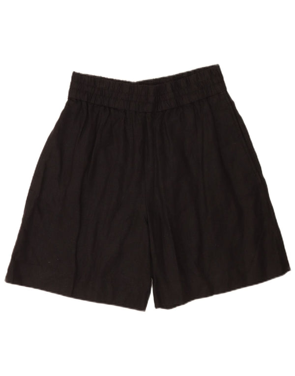 Cos Shorts feminino casual médio W28 linho preto