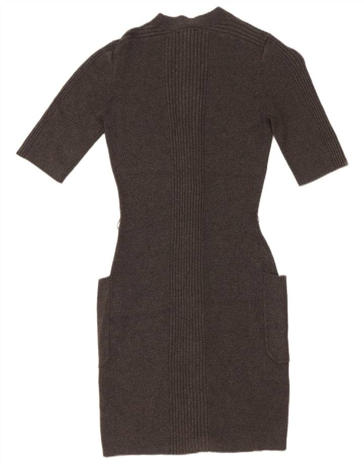Guess Vestido feminino de malha bodycon Reino Unido 14 Viscose cinza médio