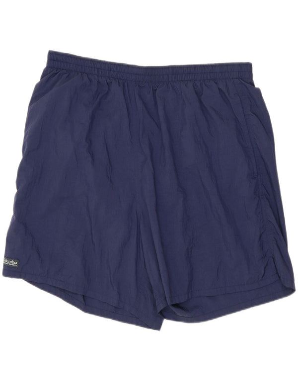 COLUMBIA Mens Sport Shorts Large Navy Blue Nylon