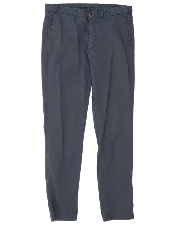 Calça Chino Masculina Massimo Dutti Slim Fit EU 44 Grande W34 L32 Azul Algodão