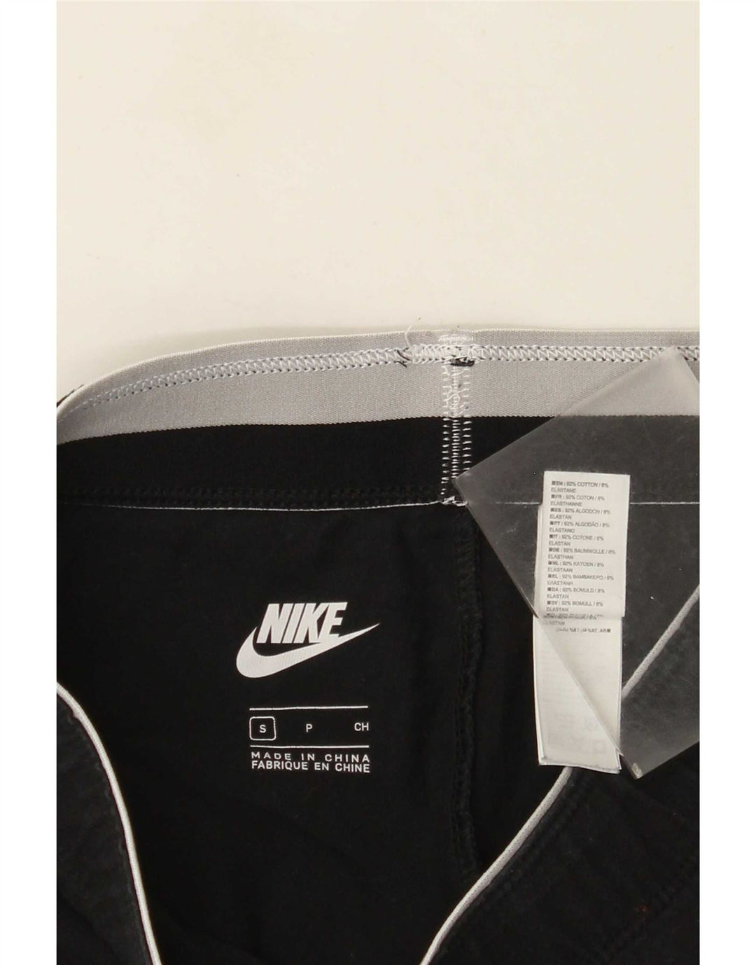 Leggings Nike Femininas Graphic UK 8 Pequenas Algodão Preto
