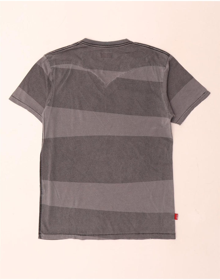 Camiseta gráfica masculina Levi's Top cinza médio listrado algodão