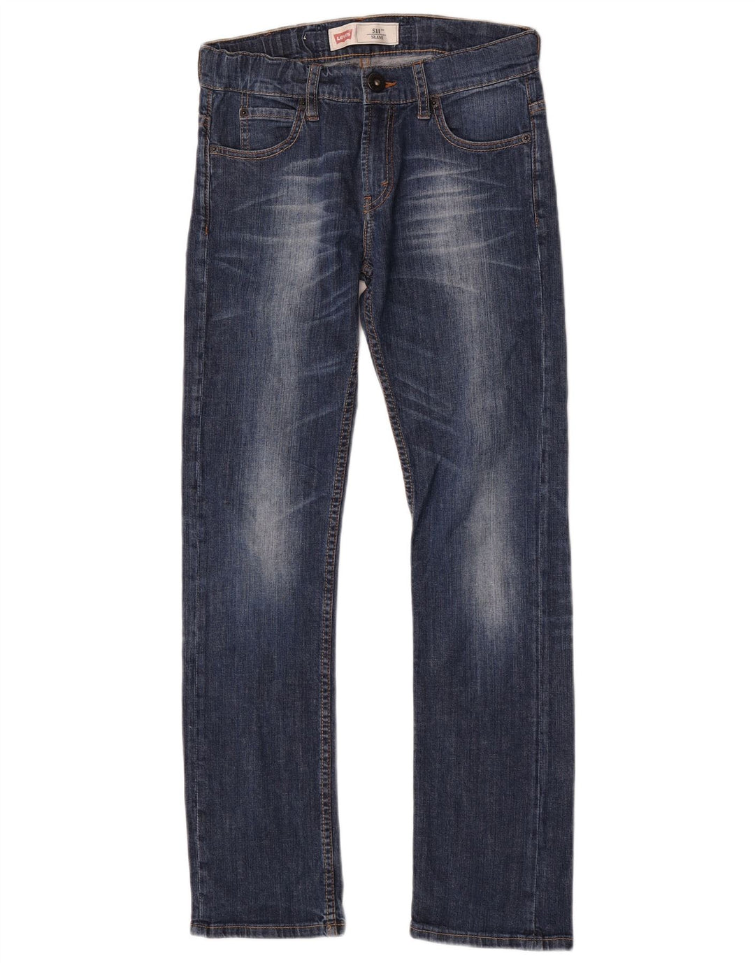 Levi's Meninos 511 Slim Jeans 13-14 Anos W28 L30 Azul Algodão