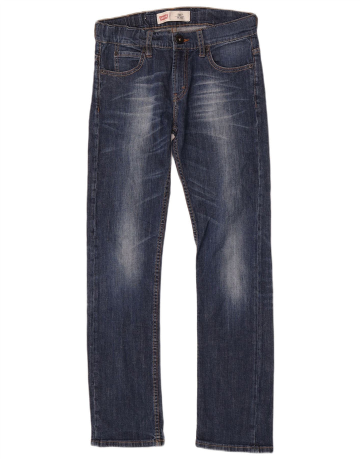 Levi's Meninos 511 Slim Jeans 13-14 Anos W28 L30 Azul Algodão